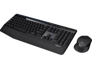 Logitech - MK345 Wireless Ergonomic Optical Combo Keyboard and Mouse - Black