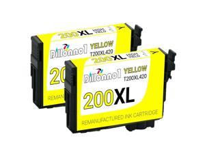 2 yellow non-OEM Epson 200XL Ink for Workforce WF-2520 WF-2530 WF-2540
