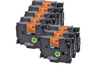8 PK Black on Fluo Orange TZB41 TZ TZe-B41 For Brother Label Tape 3/4 x 26" 18mm 8 PK Black on Fluo Orange TZB41 TZ TZe-B41 For Brother Label Tape 3/4 x 26" 18mm