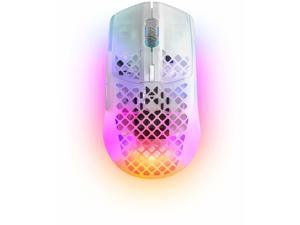 STEELSERIES - AEROX 3 GHOST WIRELESS OPTICAL GAMING MOUSE WITH ULTRA-LIGHTWEIGHT TRANSLUCENT DESIGN