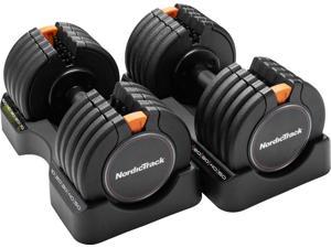 NordicTrack - 50 Lb. Select-a-Weight Dumbbell Set - Black