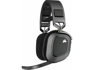 CORSAIR - HS80 RGB WIRELESS DOLBY ATMOS GAMING HEADSET FOR PC, PS5, AND PS4 WITH BROADCAST-GRADE OMNI-DIRECTIONAL MICROPHONE - CARBON