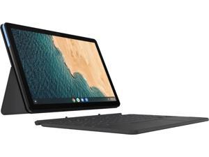 Lenovo - Chromebook Duet - 10.1 Touch Screen Tablet - 4GB Memory - 128GB SSD - with Keyboard - Ice Blue + Iron Gray