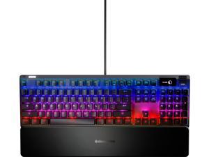 SteelSeries - Apex Pro Full Size Wired Mechanical OmniPoint Adjustable Actuation Switch Gaming Keyboard with RGB Backlighting - Black