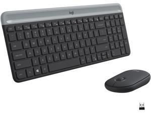 Logitech  MK470 Fullsize Wireless Scissor Keyboard and Mouse Bundle with Plug and Play  BlackGray