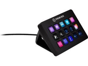 Elgato - Stream Deck MK.2 Full-size Wired USB Keypad with 15 Customizable LCD keys and Interchangeable Faceplate - Black