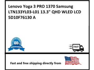 Lenovo Yoga 3 PRO 1370 Samsung LTN133YL03-L01 5D10F76130 13.3" QHD WLED LCD Grade A Lenovo Yoga 3 PRO 1370 Samsung LTN133YL03-L01 5D10F76130 13.3" QHD WLED LCD Grade A