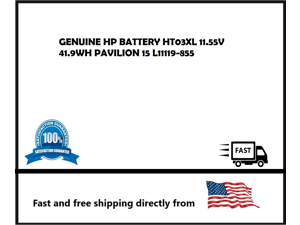 GENUINE HP BATTERY HT03XL PAVILION 15 L11119-855 11.55V 41.9WH GRADE (B) GENUINE HP BATTERY HT03XL PAVILION 15 L11119-855 11.55V 41.9WH GRADE (B)