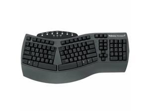Fellowes w/Antimicrobial Protection, Black (FEL98915) Split-Design Keyboard Fellowes w/Antimicrobial Protection, Black (FEL98915) Split-Design Keyboard