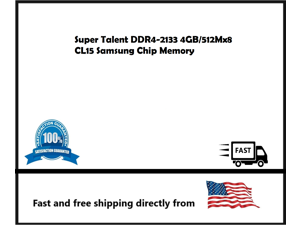 Super Talent DDR4-2133  CL15 Samsung Chip Memory 4GB/512Mx8