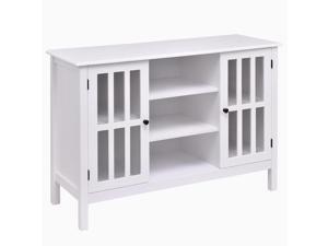 Wood TV Stand Storage Console Free Standing Cabinet Holds Up To A 45" TV White Wood TV Stand Storage Console Free Standing Cabinet Holds Up To A 45" TV White