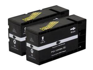 2PK PGI-1200 XL Black Ink Cartridge Compatible for Canon MB2020 MB2320