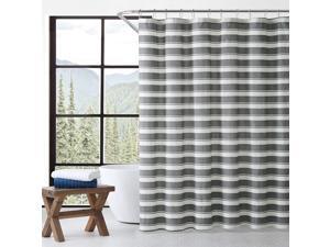 Eddie Bauer Home | Stones Throw Collection | 100% Cotton Striped Shower Curtain, Classic and Stylish Bathroom Décor, Machine Washable for Easy Care, 72" x 72", Charcoal Eddie Bauer Home | Stones Throw Collection | 100% Cotton Striped Shower Curtain, Classic and Stylish Bathroom Décor, Machine Washable for Easy Care, 72" x 72", Charcoal