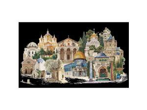 Thea Gouverneur - Counted Cross Stitch Kit - Embroidery Kit - 533.05 - Pre-Sorted DMC Threads - Jerusalem Israel - Aida Black - 31.1 x 19.7inch - DIY Kit Thea Gouverneur - Counted Cross Stitch Kit - Embroidery Kit - 533.05 - Pre-Sorted DMC Threads - Jerusalem Israel - Aida Black - 31.1 x 19.7inch - DIY Kit