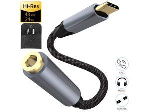 USB C to 3.5MM, USB C Headphone Adapter Aux Audio Dongle, Headphone Adapter for Pixel 4, Nylon Cable DAC Adapter Compatible with Note 10, iPad Pro, HTC U11 and Most USB C Smart Phones USB C to 3.5MM, USB C Headphone Adapter Aux Audio Dongle, Headphone Adapter for Pixel 4, Nylon Cable DAC Adapter Compatible with Note 10, iPad Pro, HTC U11 and Most USB C Smart Phones