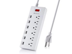 HITRENDS Surge Protector Power Strip 6 Outlets with 6 USB Charging Ports, USB Extension Cord, 1625W/13A Multiplug for Multiple Devices Smartphone Tablet Laptop Computer (6ft, white) HITRENDS Surge Protector Power Strip 6 Outlets with 6 USB Charging Ports, USB Extension Cord, 1625W/13A Multiplug for Multiple Devices Smartphone Tablet Laptop Computer (6ft, white)