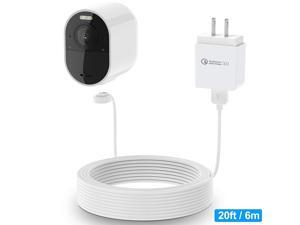 foreaya 20FT/6M Battery Charging Cable Compatible with Arlo Ultra 4K UHD Weatherproof Long Power Cord Power Supply with US Wall Plug(1 Packs) foreaya 20FT/6M Battery Charging Cable Compatible with Arlo Ultra 4K UHD Weatherproof Long Power Cord Power Supply with US Wall Plug(1 Packs)