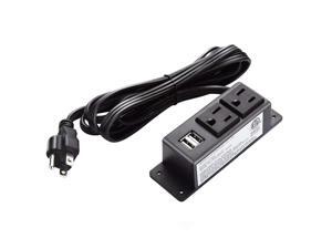 Power Strip with USB,2 AC Outlets 2 USB Charging Ports Mounting Power Center,6.5fT Power Strip Heavy Duty Extension Cord,Mountable Under Desk/Table Wall Socket(Black) Power Strip with USB,2 AC Outlets 2 USB Charging Ports Mounting Power Center,6.5fT Power Strip Heavy Duty Extension Cord,Mountable Under Desk/Table Wall Socket(Black)