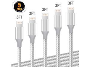 Ankoda Lightning Cable iPhone Charger, 5PACK 3FT/1M Nylon Braided iPhone Cable Cord for iPhone 11 Pro Max/XS/XR/X/8/7/6/5, iPad Pro/Air/Mini and More Ankoda Lightning Cable iPhone Charger, 5PACK 3FT/1M Nylon Braided iPhone Cable Cord for iPhone 11 Pro Max/XS/XR/X/8/7/6/5, iPad Pro/Air/Mini and More