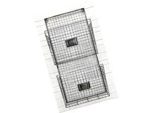 Two Tier Wall File Holder – Durable Pewter Metal Rack with Spacious Slots for... Two Tier Wall File Holder – Durable Pewter Metal Rack with Spacious Slots for...