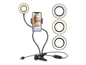 Selfie Ring Light with Cell Phone Holder Stand for Live Stream Makeup Selfie Ring Light with Cell Phone Holder Stand for Live Stream Makeup