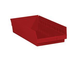 Box Partners Plastic Shelf Bin Boxes 17 7/8" x 11 1/8" x 4" Red 8/Case BINPS114R Box Partners Plastic Shelf Bin Boxes 17 7/8" x 11 1/8" x 4" Red 8/Case BINPS114R