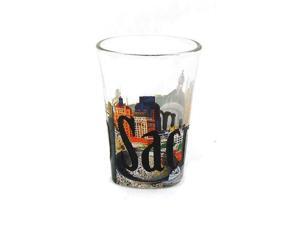 Americaware SGSAC01 Sacramento Full Color Etched Shot Glass Americaware SGSAC01 Sacramento Full Color Etched Shot Glass