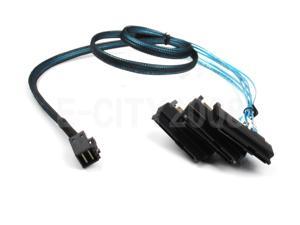 Mini Sas Hd Sff-8643 To 4X Sff-8482 Connectors With Sas/Sata Power Cable 1M