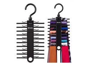 Tenby Living 2-PACK Black Tie Rack, Organizer, Hanger, Holder - Affordable Ti. Tenby Living 2-PACK Black Tie Rack, Organizer, Hanger, Holder - Affordable Ti.