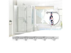 10 Hooks Stainless Steel Coat Robe Hat Clothes Wall Mount Hanger Towel Rack USA