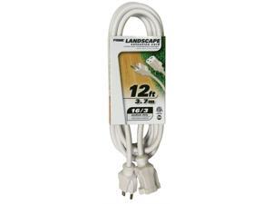 Prime Ec883612 12 16/3 Sjtw White Landscape Extension Cord Prime Ec883612 12 16/3 Sjtw White Landscape Extension Cord