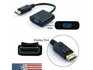 Display Port to VGA Female Video Cable Cord Converter Adapter PC Monitor Desktop Display Port to VGA Female Video Cable Cord Converter Adapter PC Monitor Desktop