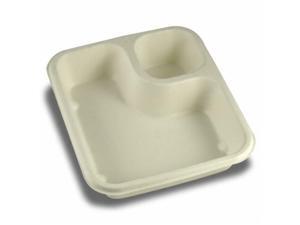 StalkMarket T002 2 Compartment Compostable Bagasse Food Tray - Pack of 600 StalkMarket T002 2 Compartment Compostable Bagasse Food Tray - Pack of 600
