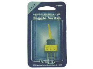 Barjan 057BP800 12V Illuminated Lever 20A On & Off Toggle Switch Amber Barjan 057BP800 12V Illuminated Lever 20A On & Off Toggle Switch Amber