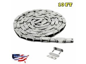 #C2040H-SS Stainless Steel Roller Chain 10 FT Heavy Duty With 1 Connecting Link #C2040H-SS Stainless Steel Roller Chain 10 FT Heavy Duty With 1 Connecting Link
