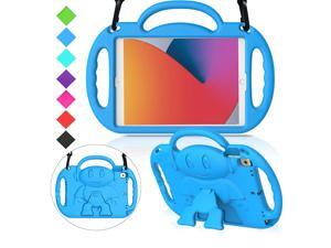 MENZO Kids Case for New iPad 10.2" 8th / 7th Generation 2020 / 2019, Light Weight Shockproof Shoulder Strap Handle Stand Case for New iPad 10.2-Inch 2019 / 2020 Released (Latest Model) - Blue MENZO Kids Case for New iPad 10.2" 8th / 7th Generation 2020 / 2019, Light Weight Shockproof Shoulder Strap Handle Stand Case for New iPad 10.2-Inch 2019 / 2020 Released (Latest Model) - Blue