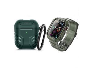 MOBOSI Swisper Series Compatible with Apple Watch Band 44mm Series 6/5/4/SE(Green) + MOBOSI Vanguard Armor AirPods Case Cover Designed for AirPods 2 & 1(Green) MOBOSI Swisper Series Compatible with Apple Watch Band 44mm Series 6/5/4/SE(Green) + MOBOSI Vanguard Armor AirPods Case Cover Designed for AirPods 2 & 1(Green)