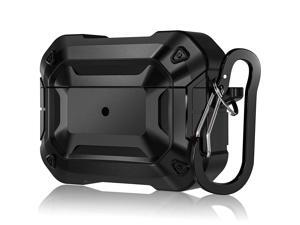Mastten Headphone Cases Compatible with AirPods Pro Case Cover, Flexible Hard Shield Design, Durable PC/TPU Protective Charging Case Skin with Carabiner, Black Mastten Headphone Cases Compatible with AirPods Pro Case Cover, Flexible Hard Shield Design, Durable PC/TPU Protective Charging Case Skin with Carabiner, Black