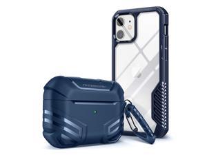 MOBOSI Armor Bundle – Airpods Pro Case with Keychain & iPhone 12/12 Pro Case 6.1-Inch Heavy Duty Protective Covers-Blue MOBOSI Armor Bundle – Airpods Pro Case with Keychain & iPhone 12/12 Pro Case 6.1-Inch Heavy Duty Protective Covers-Blue