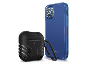 MOBOSI Case Compatible with iPhone 12 Pro Max 6.7 inch (2020 Release) Excursion Series (Blue) + Vanguard Armor AirPods Case Cover Compatible with AirPods 2 & 1(Black) MOBOSI Case Compatible with iPhone 12 Pro Max 6.7 inch (2020 Release) Excursion Series (Blue) + Vanguard Armor AirPods Case Cover Compatible with AirPods 2 & 1(Black)