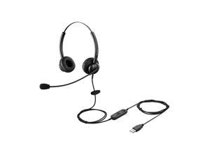 Sinseng Usb Headset With Noise Cling Microphone For Laptop, Computer Headphones With Dictation Mic For Call Center Offices, Pc Headset For Skype Zoom Meetings Microsoft Teams Conference Calls
