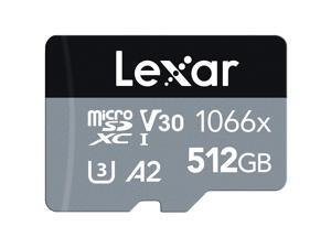 Lexar 1066X 512Gb Microsdxc Uhs-I Card W/Sd Adapter Silver Series, Up To 160Mb/S Read, For Action Cameras, Drones, High-End Smartphones And Tablets (Lms1066512G-Bnanu)
