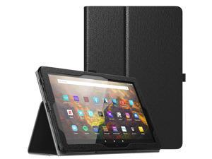 Case For All-New Fire Hd 10 & Fire Hd 10 Plus Tablet (10.1", 11Th Generation, 2021 Release), Slim Folding Pu Stand Cover Case With Auto Wake/Sleep, Black