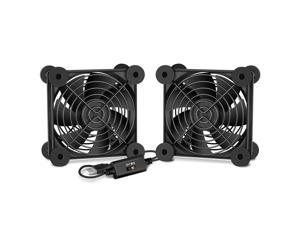 Dual Mega-fan USB-controlled Cabinet/Computer Desk Cooling Fans with multispeed 