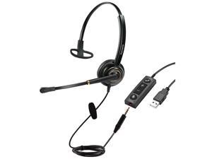 Usb Headset/3.5Mm Cell Phone Headset With Mic Noise Cling, Computer Headphone Pc Headset With Voice Recognition Microphone For Uc Softphones Teams Business Skype Zoom Dragon Online Education Etc