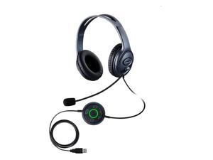 Big Ear Usb Headset With Noise Cling Microphone Call Center Phone And Headset With Status Indicator Mic Mute And Volume Control For Skype Chat Teams Dragon Lync