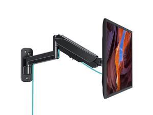 Single Monitor Wall Mount For 13 To 32 Inch Computer Screens, Gas Spring Wall Monitor Arm Holds Up To 17.6Lbs , Full Motion Adjustable Wall Monitor Mount, Vesa Mount 75X75, 100X100