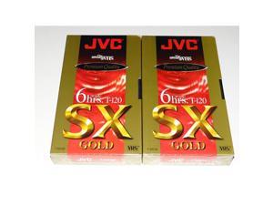 Jvc Premium Quality 6 Hrs. T-120 Sx Gold Vhs Tapes 3 Pack