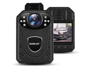 Boblov Kj21 Body Camera, 1296P Body Wearable Camera Support Memory Expand Max 128G 8-10Hours Recording Body Camera Lightweight And Portable Easy To Operate Clear Nightvision(128Gb Card)