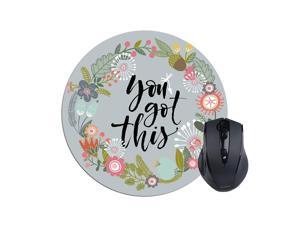 Floral Mouse Pad Motiavation Quote Get Things Done Neoprene Inspirational Quote Mousepad Office Space Decor Home Office Computer Accessories Mousepads Watercolor Vintage Flower Design 